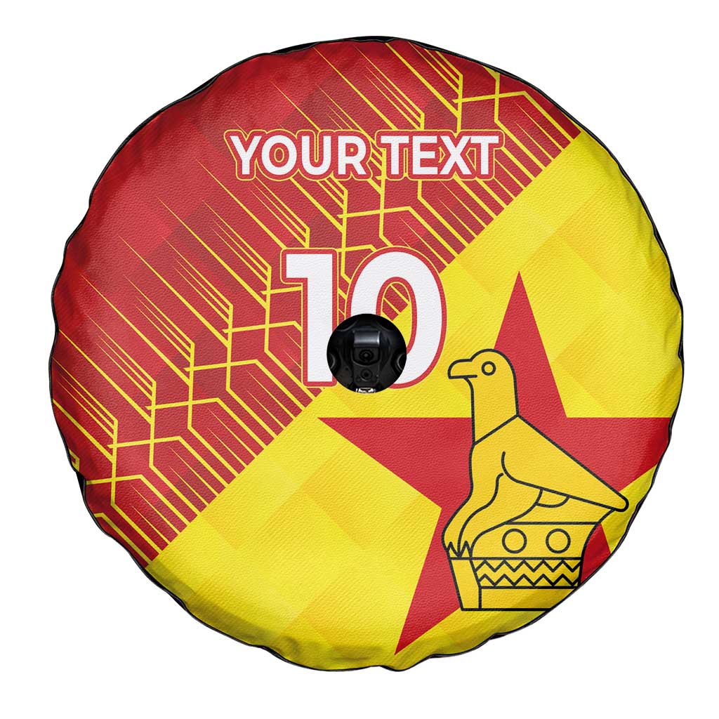 Custom Zimbabwe Cricket Spare Tire Cover Flame Warriors Zimbabwe Spirit - Wonder Print Shop