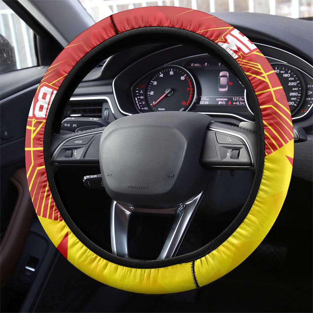 Zimbabwe Cricket Steering Wheel Cover Flame Warriors Zimbabwe Spirit - Wonder Print Shop