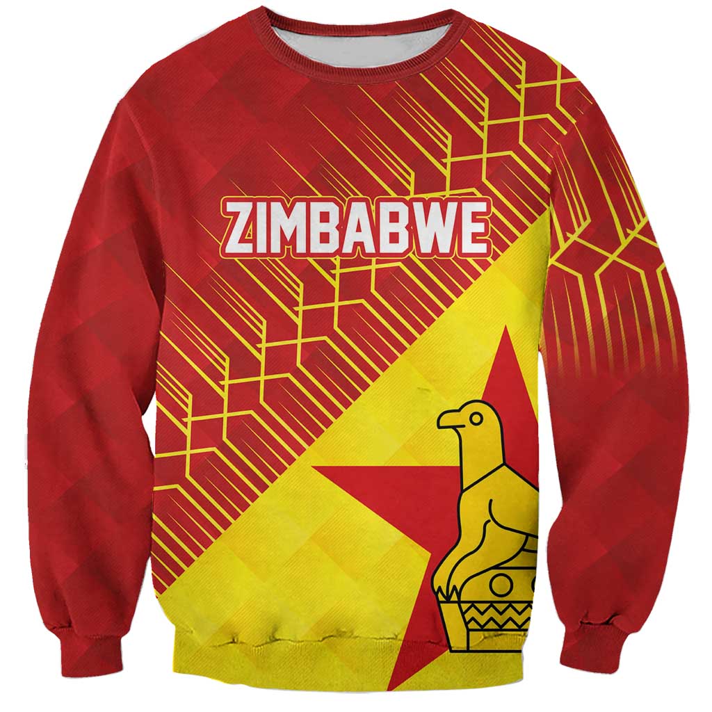 Custom Zimbabwe Cricket Sweatshirt Flame Warriors Zimbabwe Spirit - Wonder Print Shop