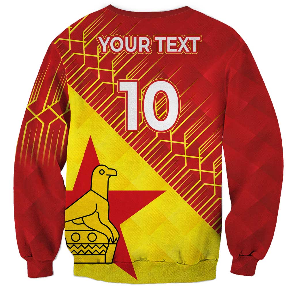 Custom Zimbabwe Cricket Sweatshirt Flame Warriors Zimbabwe Spirit - Wonder Print Shop