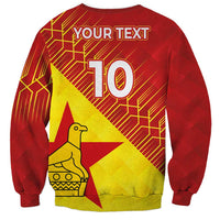 Custom Zimbabwe Cricket Sweatshirt Flame Warriors Zimbabwe Spirit - Wonder Print Shop