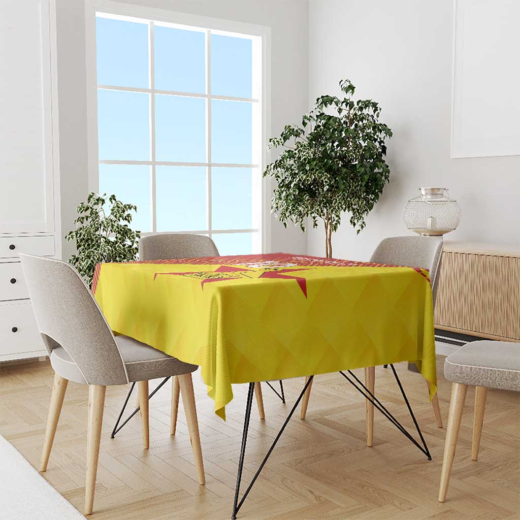 Custom Zimbabwe Cricket Tablecloth Flame Warriors Zimbabwe Spirit - Wonder Print Shop