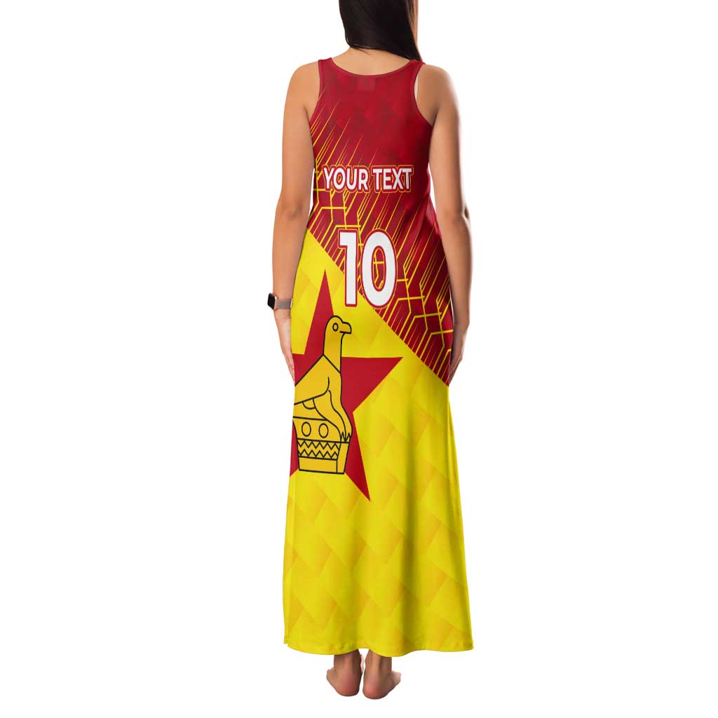 Custom Zimbabwe Cricket Tank Maxi Dress Flame Warriors Zimbabwe Spirit - Wonder Print Shop