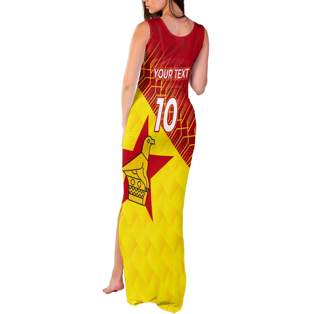 Custom Zimbabwe Cricket Tank Maxi Dress Flame Warriors Zimbabwe Spirit - Wonder Print Shop