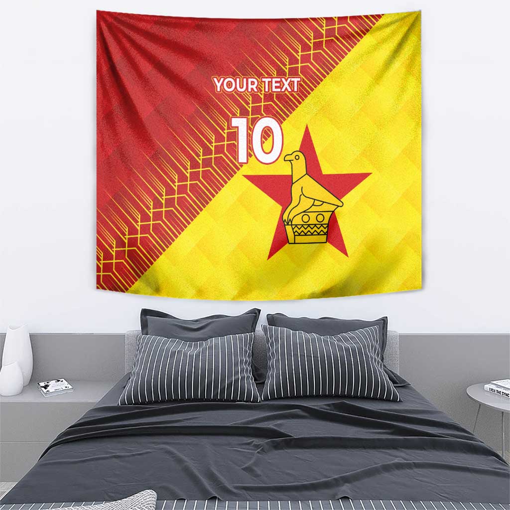 Custom Zimbabwe Cricket Tapestry Flame Warriors Zimbabwe Spirit - Wonder Print Shop
