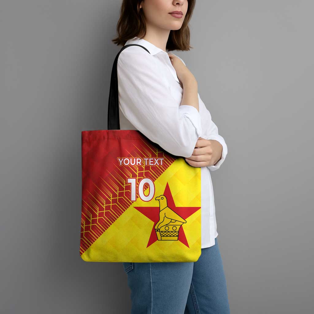 Custom Zimbabwe Cricket Tote Bag Flame Warriors Zimbabwe Spirit - Wonder Print Shop