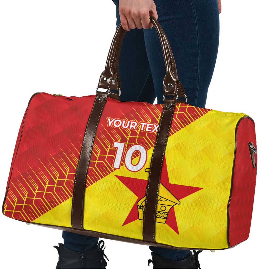 Custom Zimbabwe Cricket Travel Bag Flame Warriors Zimbabwe Spirit - Wonder Print Shop