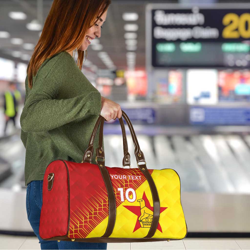 Custom Zimbabwe Cricket Travel Bag Flame Warriors Zimbabwe Spirit - Wonder Print Shop