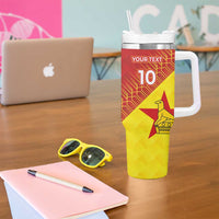 Custom Zimbabwe Cricket Tumbler With Handle Flame Warriors Zimbabwe Spirit - Wonder Print Shop