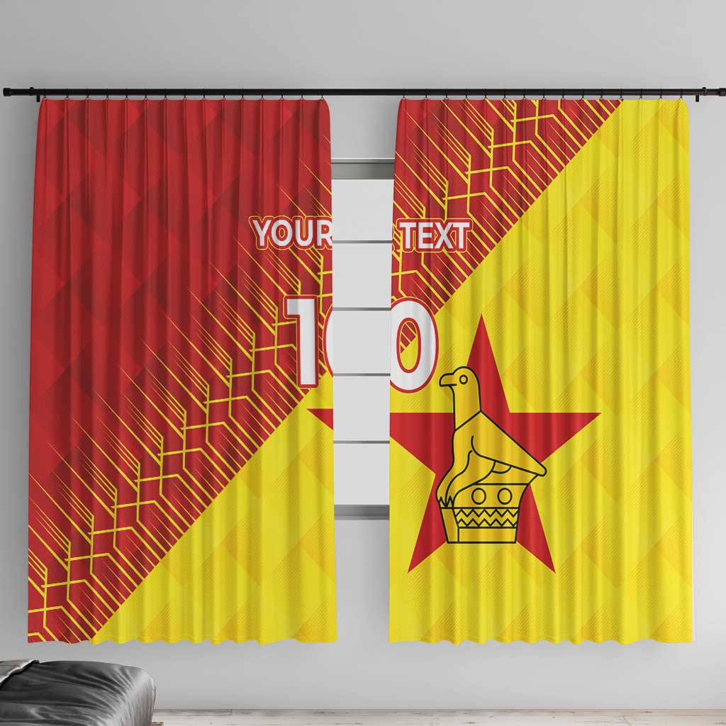 Custom Zimbabwe Cricket Window Curtain Flame Warriors Zimbabwe Spirit - Wonder Print Shop