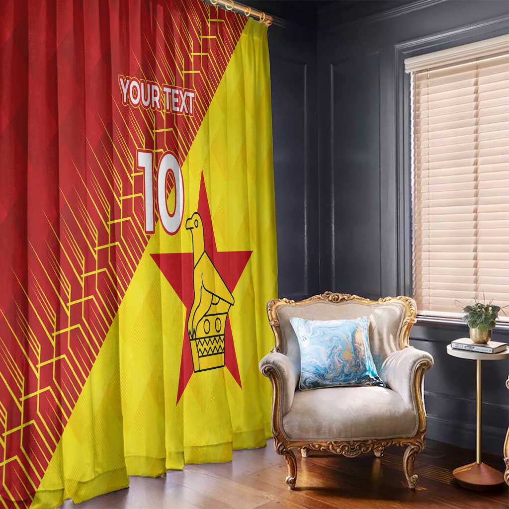 Custom Zimbabwe Cricket Window Curtain Flame Warriors Zimbabwe Spirit - Wonder Print Shop
