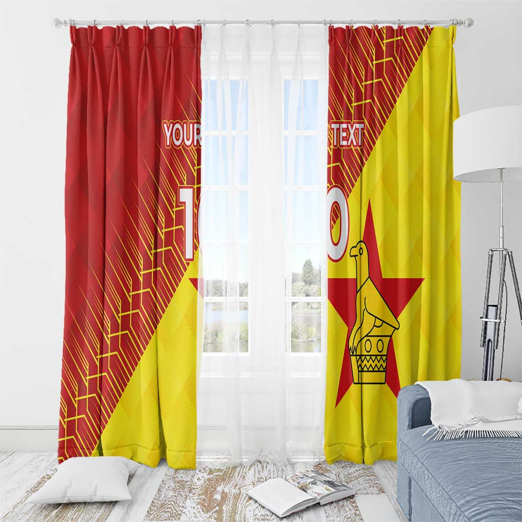 Custom Zimbabwe Cricket Window Curtain Flame Warriors Zimbabwe Spirit - Wonder Print Shop
