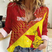 Custom Zimbabwe Cricket Women Casual Shirt Flame Warriors Zimbabwe Spirit - Wonder Print Shop