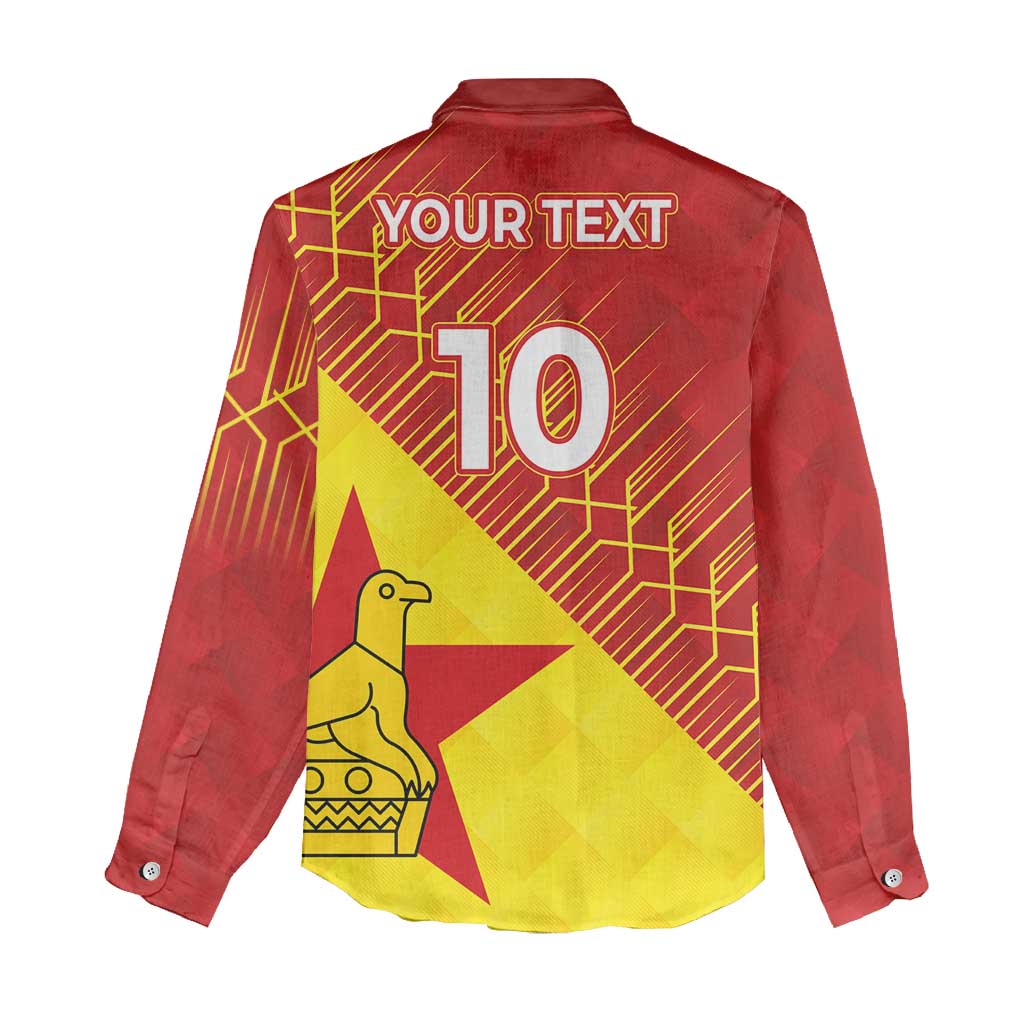 Custom Zimbabwe Cricket Women Casual Shirt Flame Warriors Zimbabwe Spirit - Wonder Print Shop