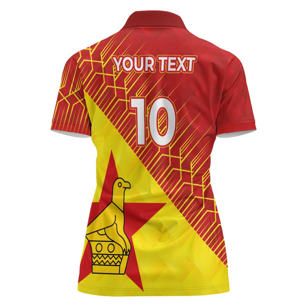 Custom Zimbabwe Cricket Women Polo Shirt Flame Warriors Zimbabwe Spirit - Wonder Print Shop