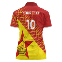 Custom Zimbabwe Cricket Women Polo Shirt Flame Warriors Zimbabwe Spirit - Wonder Print Shop