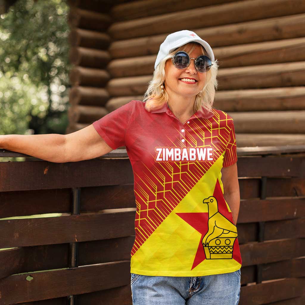 Custom Zimbabwe Cricket Women Polo Shirt Flame Warriors Zimbabwe Spirit - Wonder Print Shop