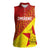 Custom Zimbabwe Cricket Women Sleeveless Polo Shirt Flame Warriors Zimbabwe Spirit - Wonder Print Shop