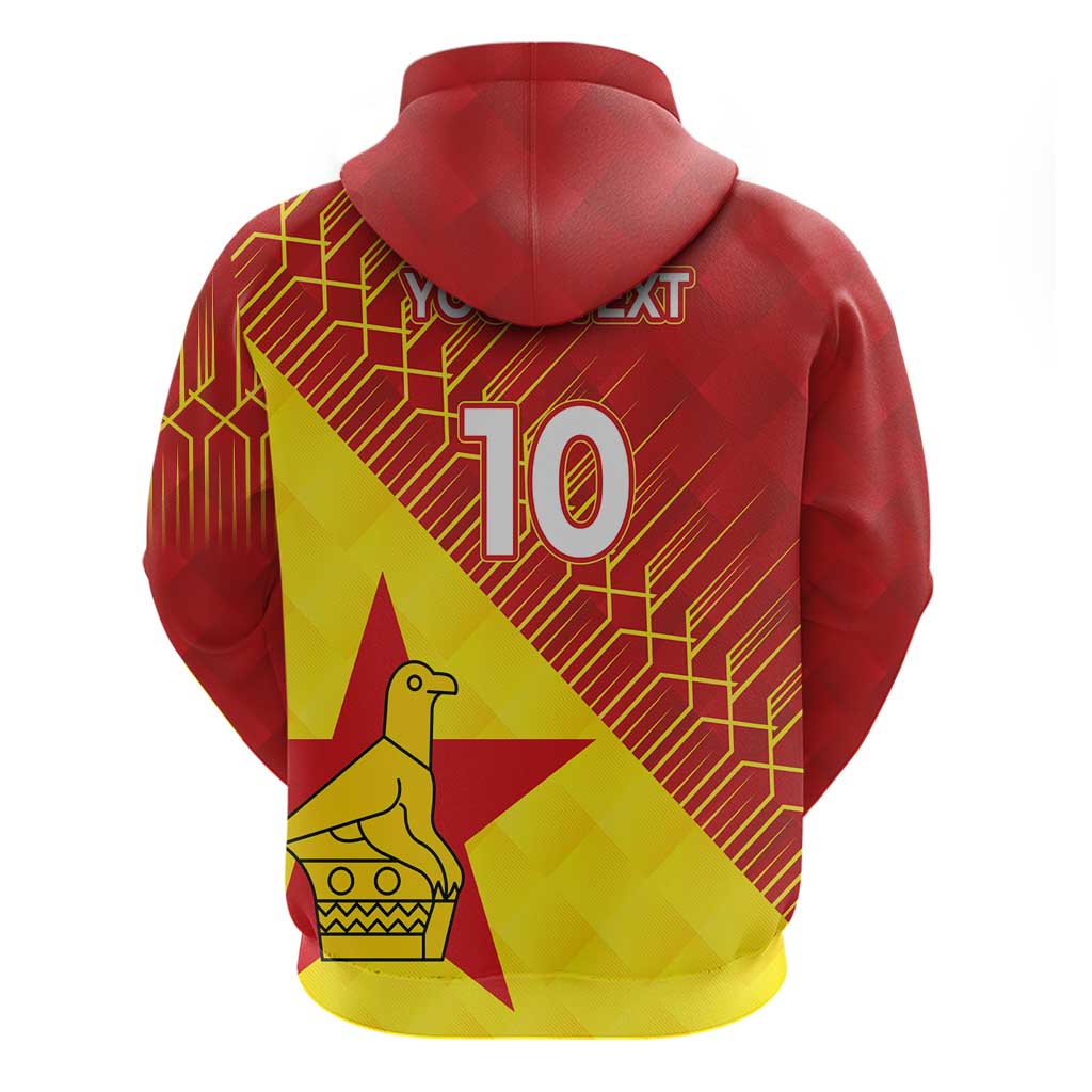 Custom Zimbabwe Cricket Zip Hoodie Flame Warriors Zimbabwe Spirit - Wonder Print Shop