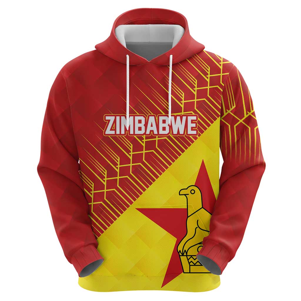 Custom Zimbabwe Cricket Zip Hoodie Flame Warriors Zimbabwe Spirit - Wonder Print Shop