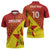 Custom Zimbabwe Cricket Zipper Polo Shirt Flame Warriors Zimbabwe Spirit - Wonder Print Shop