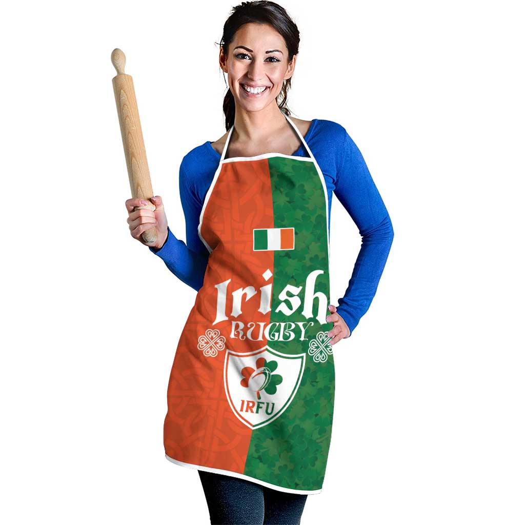 Irish Rugby Apron Shamrock with Celtics Vibes The Half Style - Wonder Print Shop