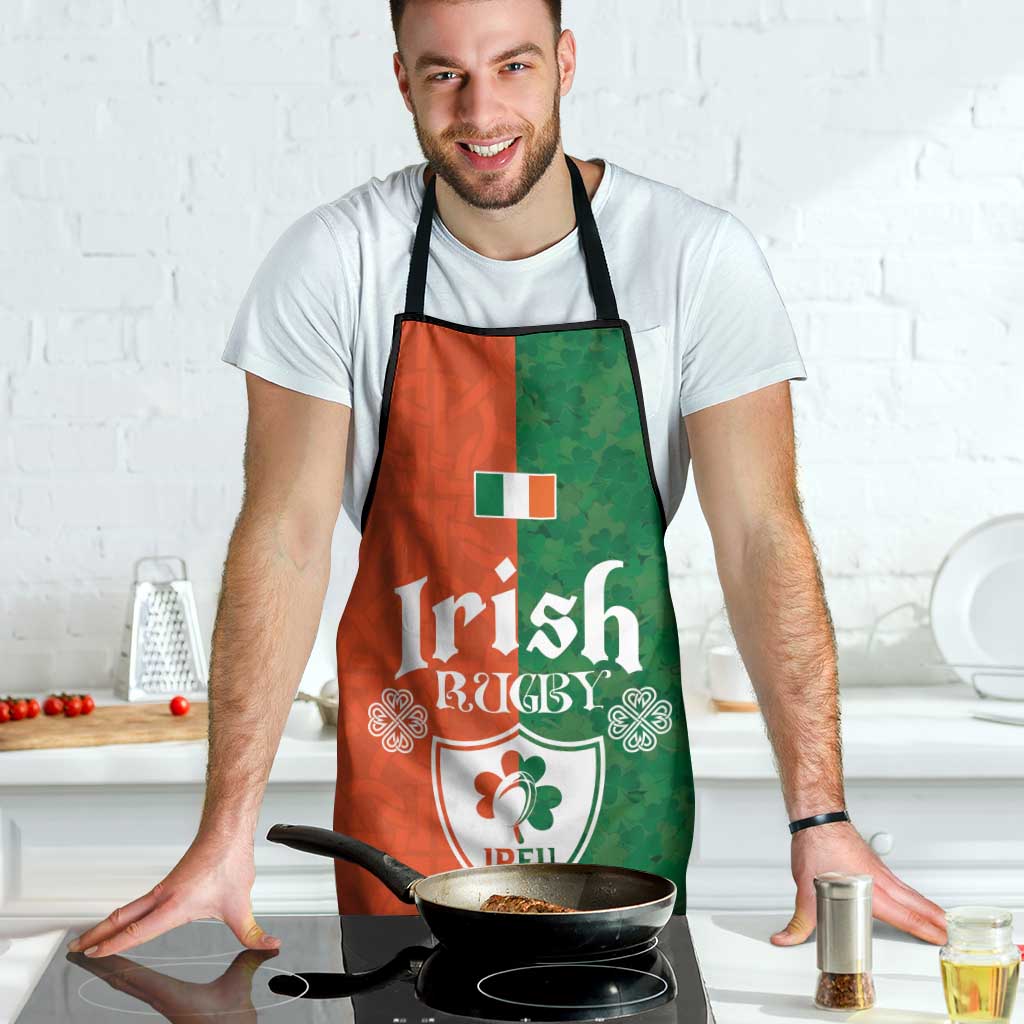 Irish Rugby Apron Shamrock with Celtics Vibes The Half Style - Wonder Print Shop