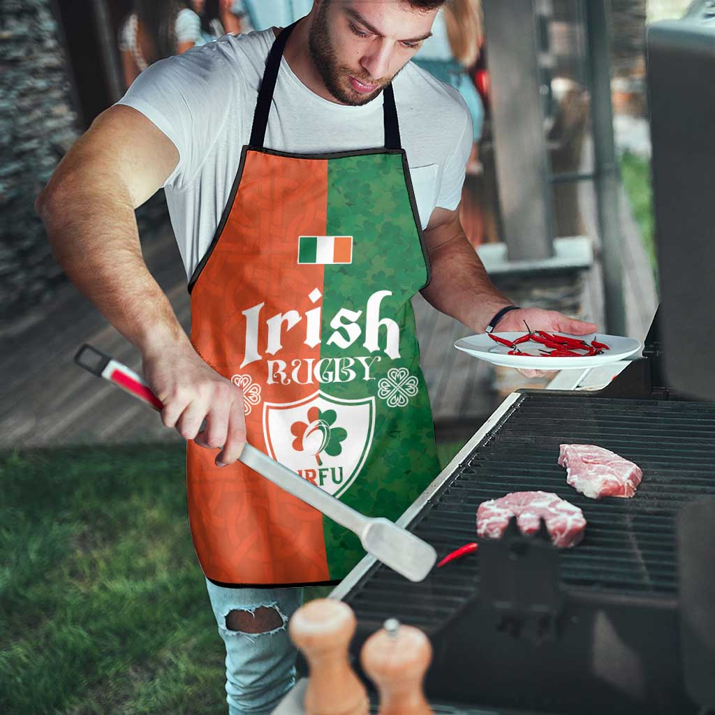 Irish Rugby Apron Shamrock with Celtics Vibes The Half Style - Wonder Print Shop