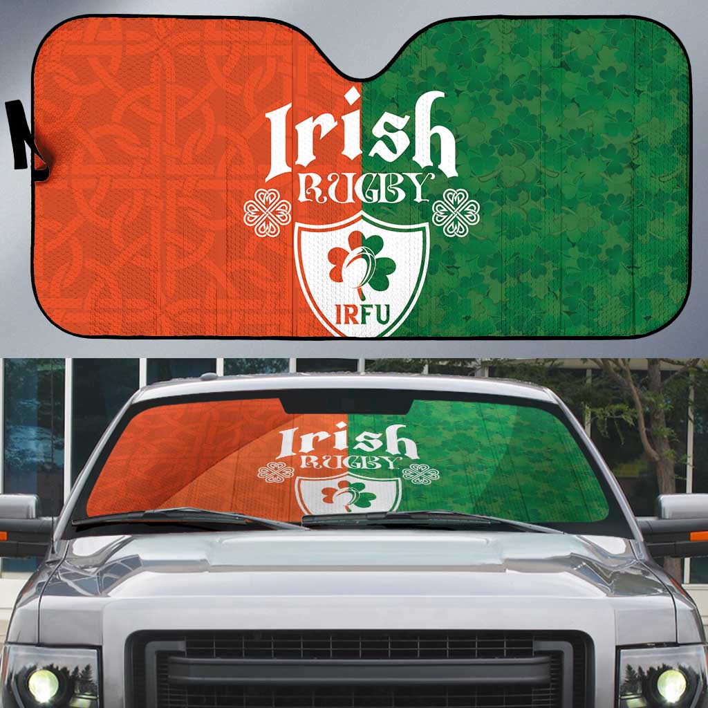 Irish Rugby Auto Sun Shade Shamrock with Celtics Vibes The Half Style - Wonder Print Shop