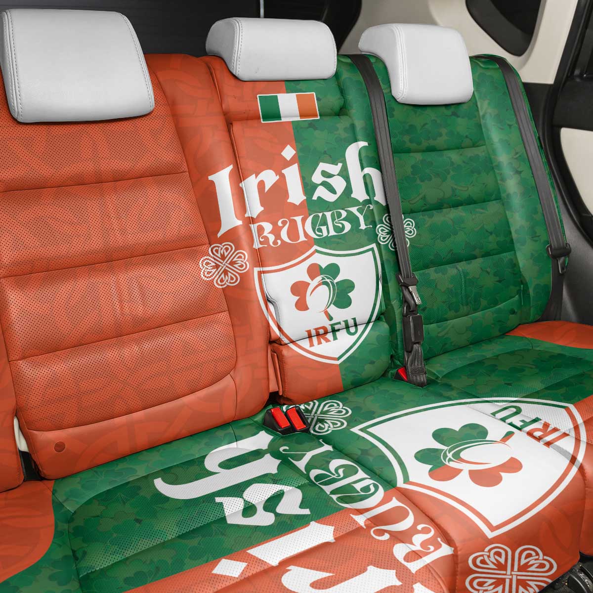 Irish Rugby Back Car Seat Cover Shamrock with Celtics Vibes The Half Style - Wonder Print Shop