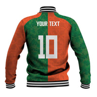 Custom Irish Rugby Baseball Jacket Shamrock with Celtics Vibes The Half Style - Wonder Print Shop