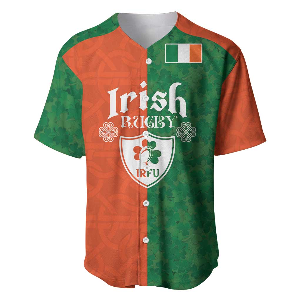 Custom Irish Rugby Baseball Jersey Shamrock with Celtics Vibes The Half Style - Wonder Print Shop