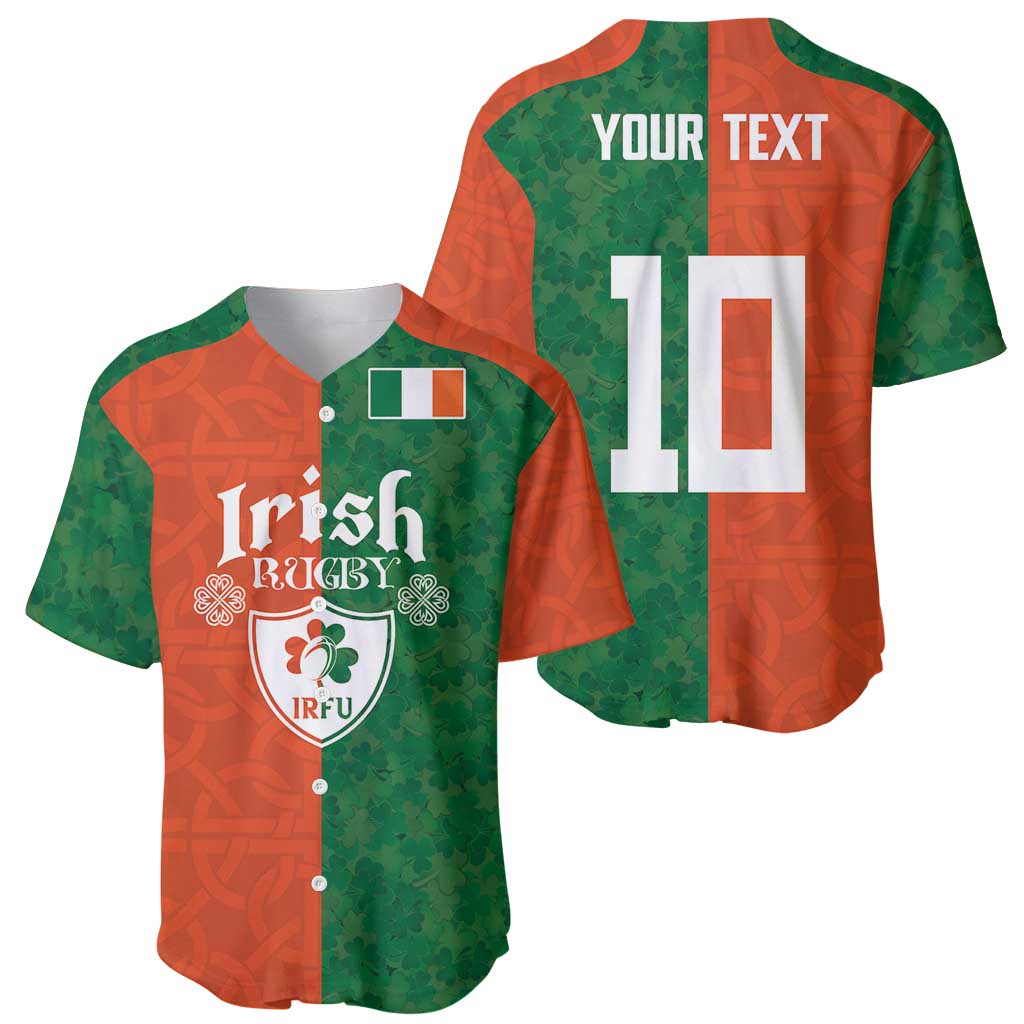 Custom Irish Rugby Baseball Jersey Shamrock with Celtics Vibes The Half Style - Wonder Print Shop