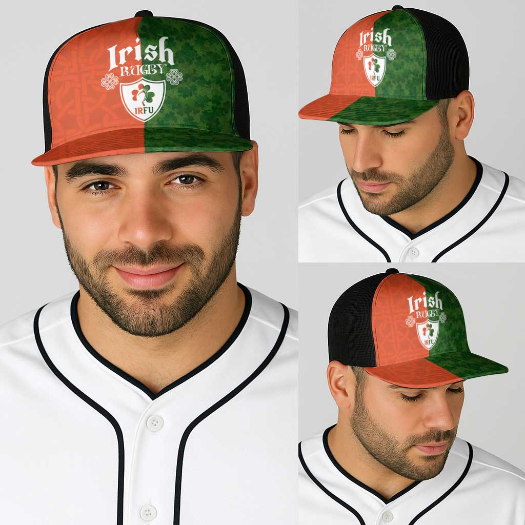 Irish Rugby Baseball Net Cap Shamrock with Celtics Vibes The Half Style - Wonder Print Shop
