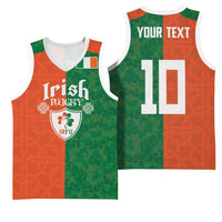 Custom Irish Rugby Basketball Jersey Shamrock with Celtics Vibes The Half Style - Wonder Print Shop