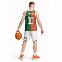 Custom Irish Rugby Basketball Jersey Shamrock with Celtics Vibes The Half Style - Wonder Print Shop