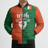 Custom Irish Rugby Bomber Puffer Jacket Shamrock with Celtics Vibes The Half Style - Wonder Print Shop