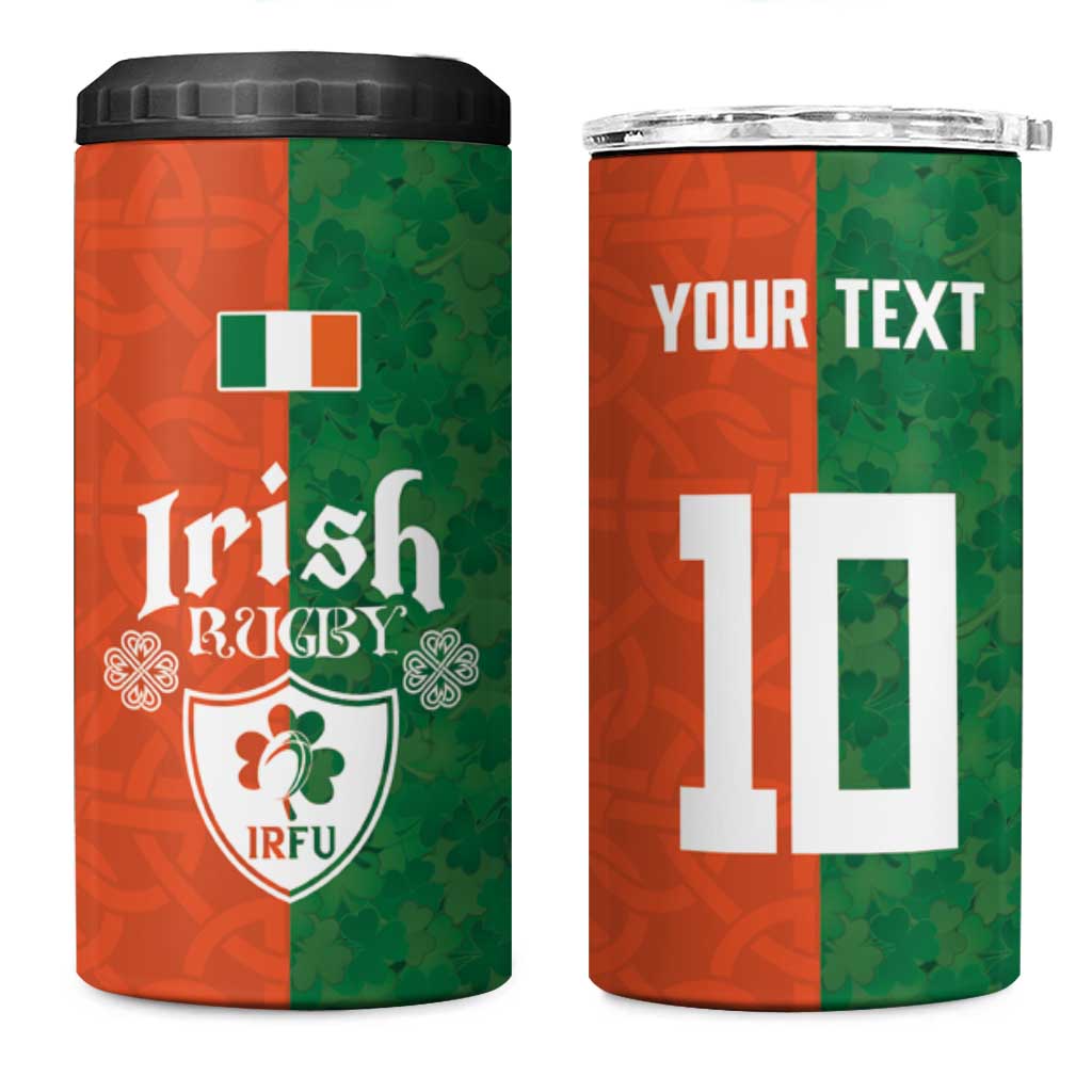 Custom Irish Rugby 4 in 1 Can Cooler Tumbler Shamrock with Celtics Vibes The Half Style - Wonder Print Shop