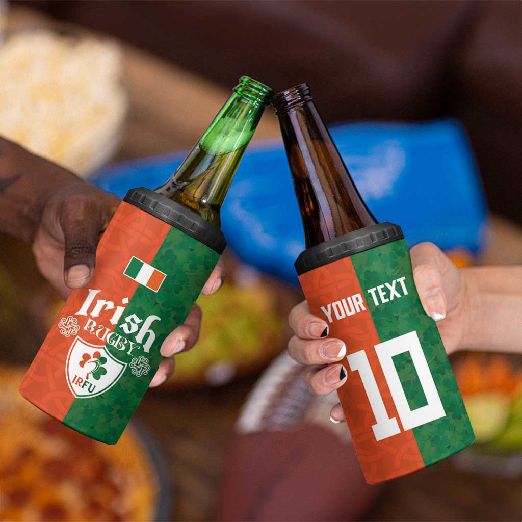 Custom Irish Rugby 4 in 1 Can Cooler Tumbler Shamrock with Celtics Vibes The Half Style - Wonder Print Shop