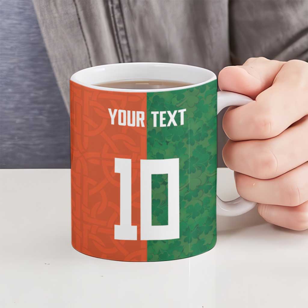 Custom Irish Rugby Ceramic Mug Shamrock with Celtics Vibes The Half Style - Wonder Print Shop