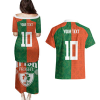 Custom Irish Rugby Couples Matching Puletasi and Hawaiian Shirt Shamrock with Celtics Vibes The Half Style - Wonder Print Shop