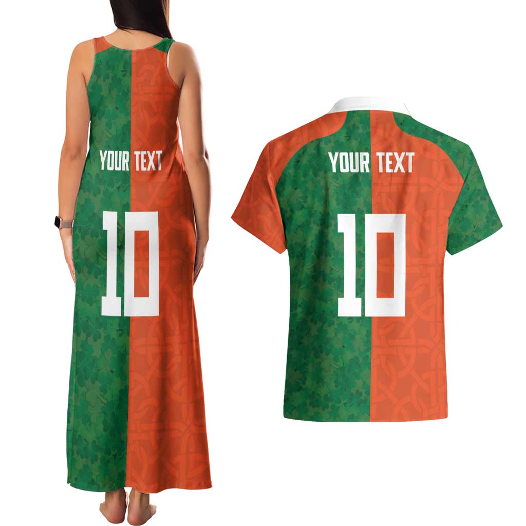 Custom Irish Rugby Couples Matching Tank Maxi Dress and Hawaiian Shirt Shamrock with Celtics Vibes The Half Style - Wonder Print Shop