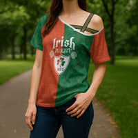 Custom Irish Rugby Cross Shoulder Shirt Shamrock with Celtics Vibes The Half Style - Wonder Print Shop