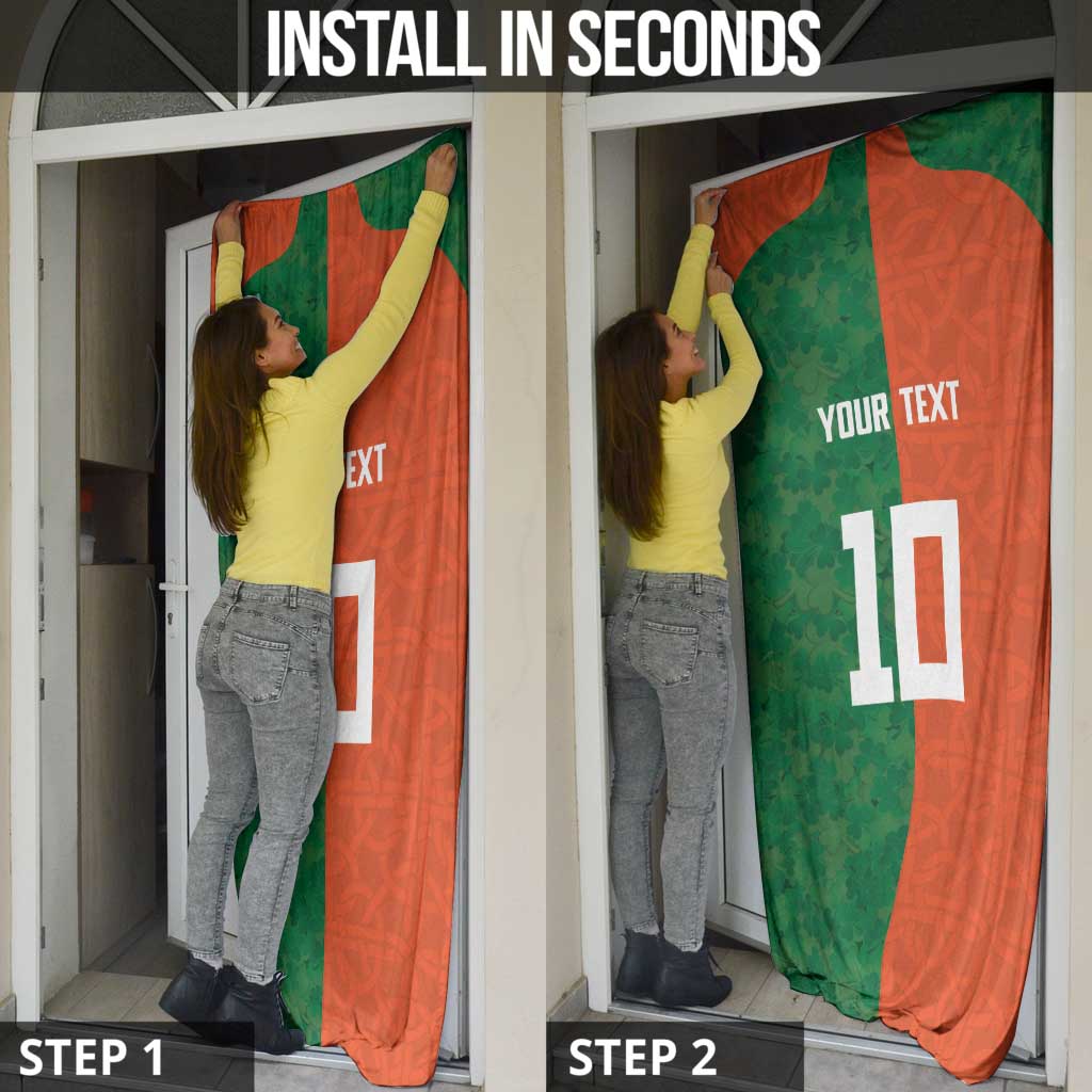 Custom Irish Rugby Door Cover Shamrock with Celtics Vibes The Half Style - Wonder Print Shop