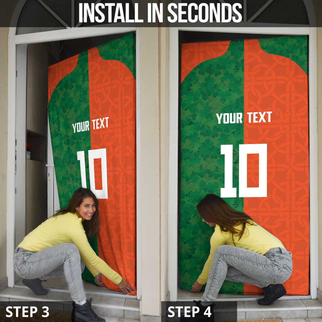 Custom Irish Rugby Door Cover Shamrock with Celtics Vibes The Half Style - Wonder Print Shop