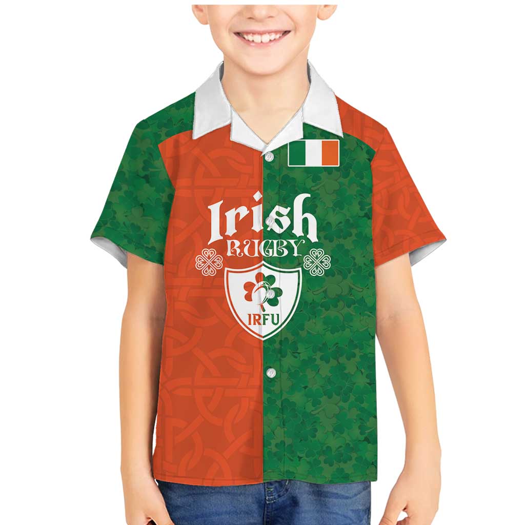 Custom Irish Rugby Family Matching Mermaid Dress and Hawaiian Shirt Shamrock with Celtics Vibes The Half Style - Wonder Print Shop