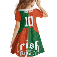 Custom Irish Rugby Family Matching Off Shoulder Maxi Dress and Hawaiian Shirt Shamrock with Celtics Vibes The Half Style - Wonder Print Shop