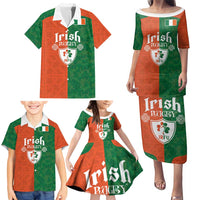 Custom Irish Rugby Family Matching Puletasi and Hawaiian Shirt Shamrock with Celtics Vibes The Half Style - Wonder Print Shop