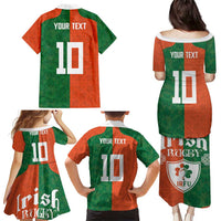 Custom Irish Rugby Family Matching Puletasi and Hawaiian Shirt Shamrock with Celtics Vibes The Half Style - Wonder Print Shop