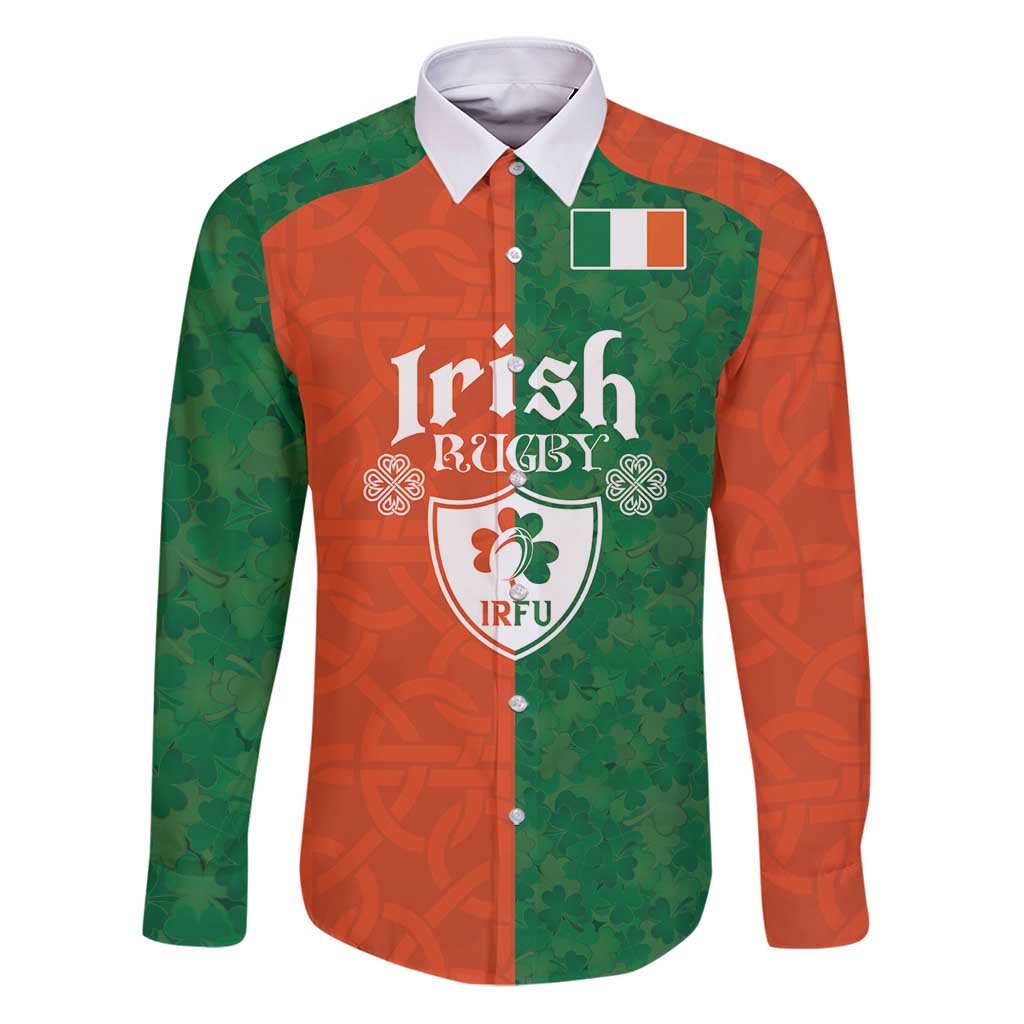 Custom Irish Rugby Family Matching Puletasi and Hawaiian Shirt Shamrock with Celtics Vibes The Half Style - Wonder Print Shop
